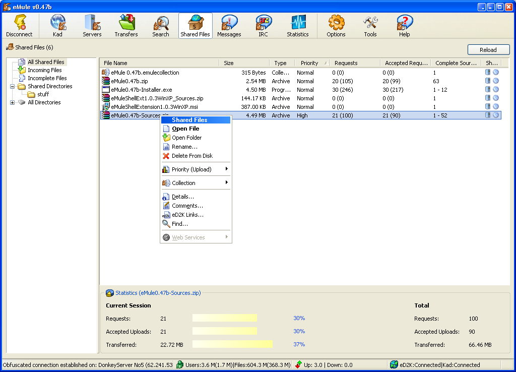 eMule Main Interface